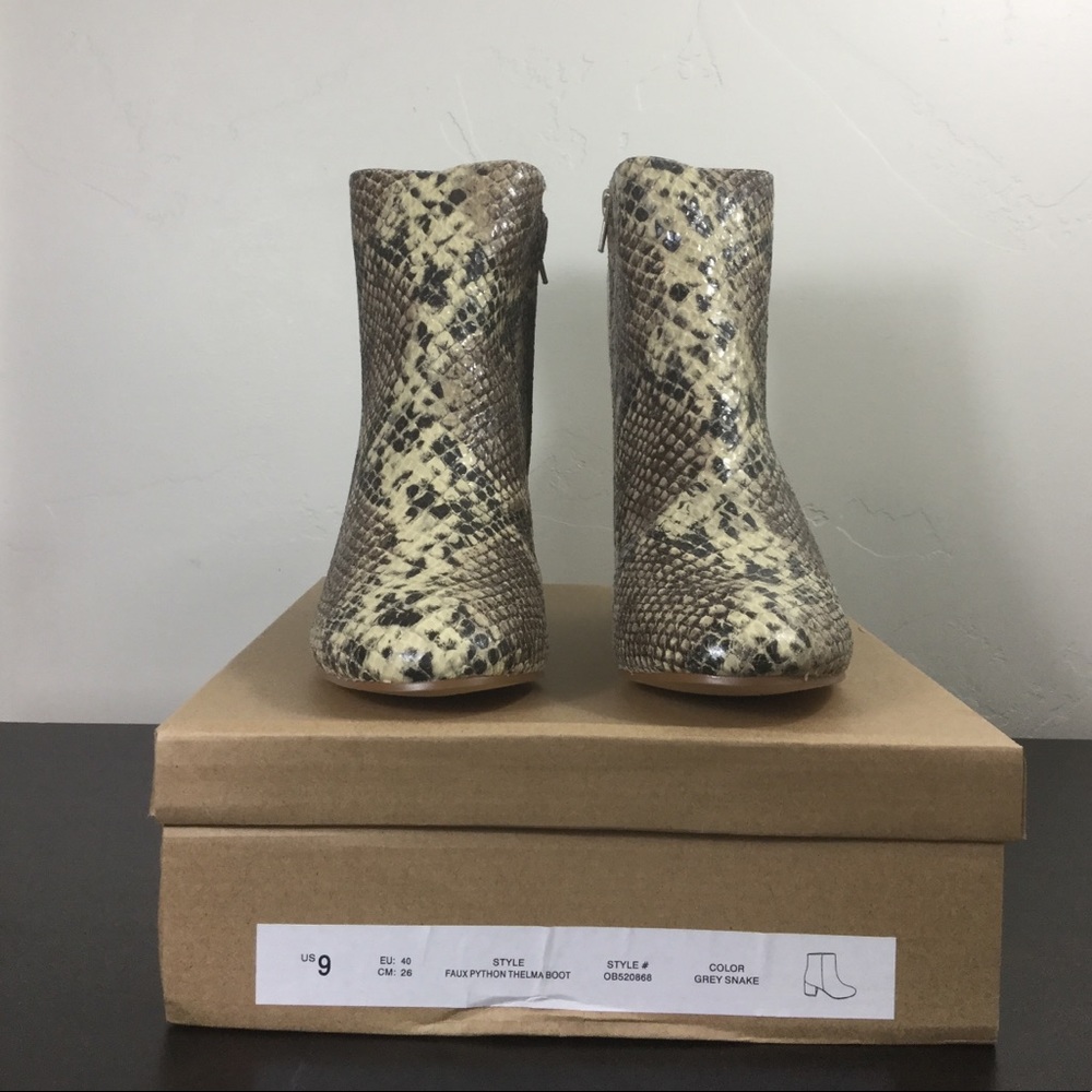 Urban Outfitters Snake Print Ankle Boots